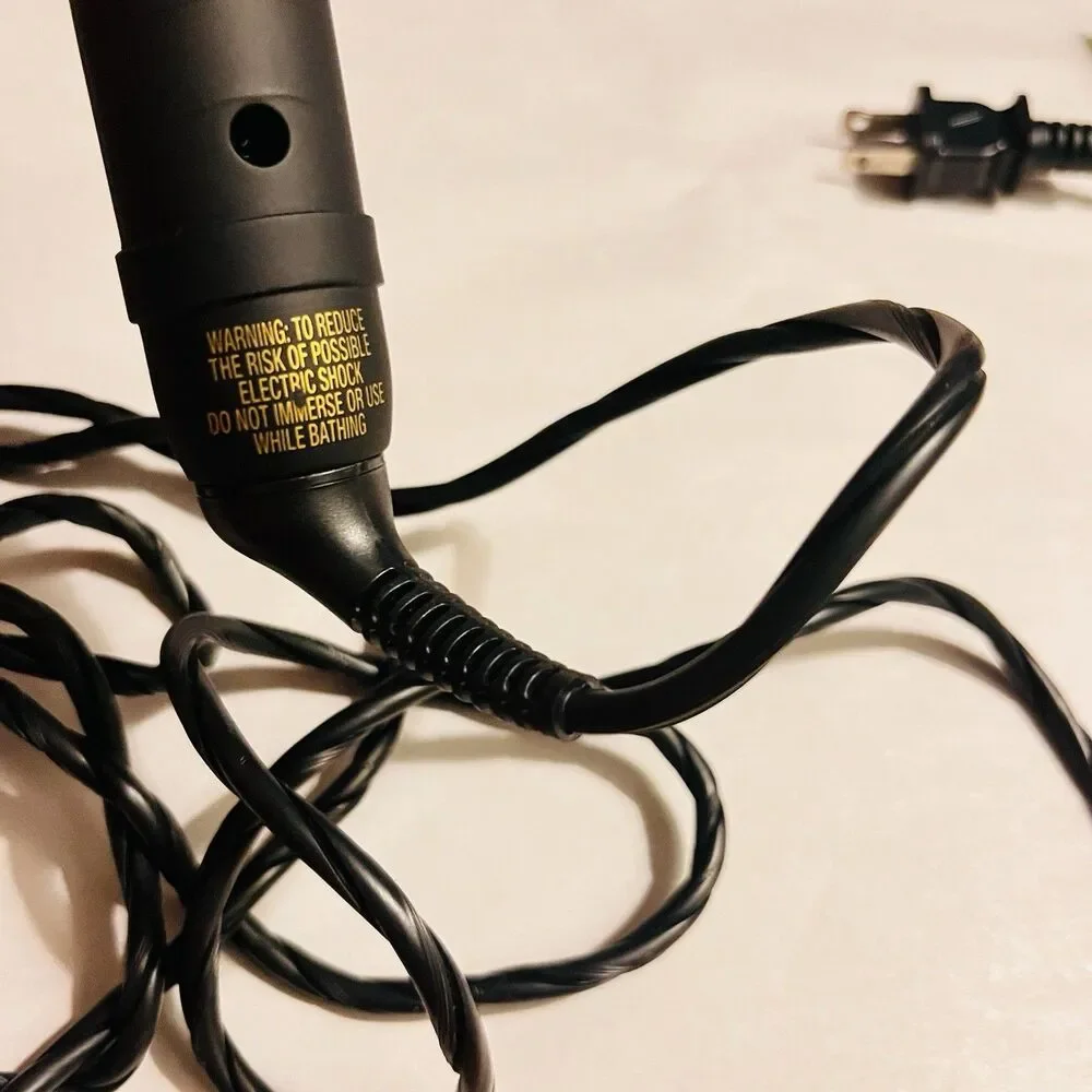 BaBylissPRO Ceramic Tools 1” Spring Curling Iron Gold Black CT100S Professional